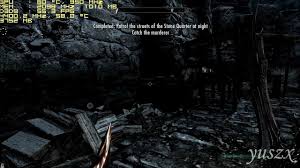 Someone in the comments has found out that you don't need this at all if you just delete qf_ms11_0001f7a3.pex from the data folder if you have that i Skyrim Blood On The Ice Patrol The Streets Of The Stone Quarter At Night Youtube