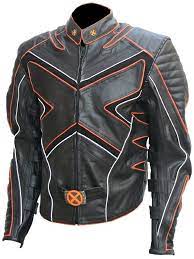 Men S X Men Wolverine Black Orange Fashion Leather Jacket Leather Jacket Men Celebrities Leather Jacket Leather Jacket Style