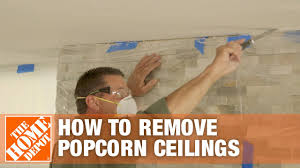 Unfortunately, you generally can't tell whether a popcorn ceiling contains asbestos by examining it visually. How To Remove Popcorn Ceilings The Home Depot Youtube