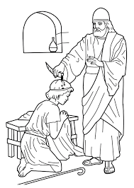 Samuel Anoints David Coloring Pages David Bible Sunday School Coloring Pages Christian Coloring