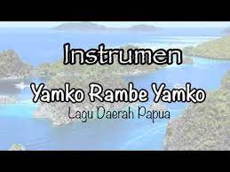 Yamko Rambe Yamko Instrumen Not Balok Youtube Instrumen Lagu