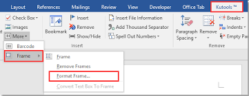 Inserisci Rapidamente Frame O Formatta Frame In Word