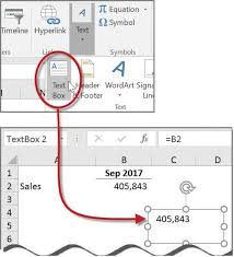 microsoft excel how to link text boxes to data cells