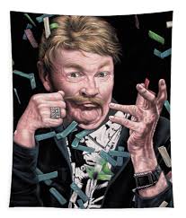 Rip Taylor Portrait Tapestry by Jorge Terrones