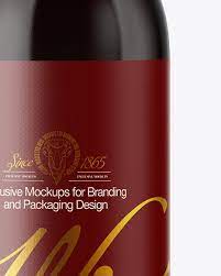 Download Amber Glass Red Wine Bottle Mockup In Bottle Mockups On Yellow Images Object Mockups
