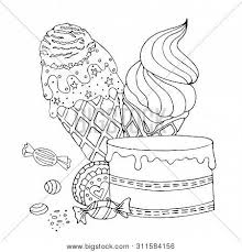 Explore our vast collection of coloring pages. Coloring Page Cake Vector Photo Free Trial Bigstock