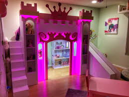 Princess Castle Bed With A Slide And Lights Princess Loft Bed Castle Bed Bed For Girls Room