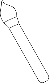 Black And White Art Paint Brush Clip Art Black And White Art Paint Brush Image White Art Black White Art Paint Brushes