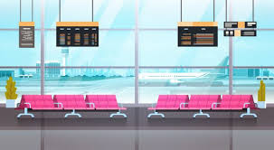 Airport Interior Waiting Hall Departure In 2020 Anime Backgrounds Wallpapers Anime Scenery Wallpaper Anime Background