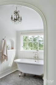 This boldly formed freestanding tub has plenty of room to splash around and is designed with ergonomic care. Traditional Cream Master Bath With Freestanding Tub Luxe Interiors Design