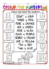 Colour The Numbers English Worksheets For Kids English Worksheets For Kindergarten Vocabulary Worksheets