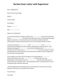 Barista Cover Letter Samples Format And Writing Tips