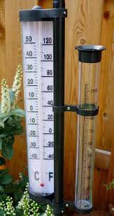Von 0 bis 100 mm material: Wetterstation Thermometer Regenmesser Garten Witterungsbestandiger Kunstoff 145cm Gartendekorationen Shop