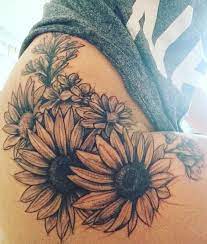 Pin By Jenny Soules On The Story Sunflower Tattoo Thigh Tattoo Sunflower Sunflower Tattoos