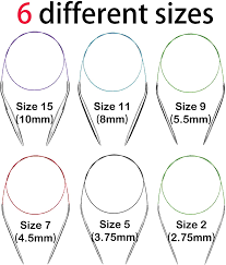 (numbers) sizing no matter how many times i see knitting needle sizes in patterns and on my needles, i. Amazon Com Circular Knitting Needles Set Round Needle Metal Magic Loop 40 Inch Size 15 13 11 10 9 8 7 6 5 4 2 0
