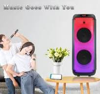 Audio Dual 12 Inch Bass Speaker Portable Bluetooth Speaker with LED