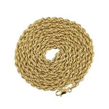 A lot of chains look identical but aren't. 10k Yellow Gold Hollow Rope Chain 4 Mm