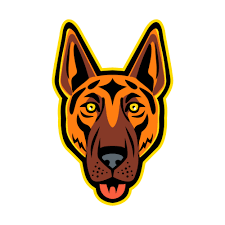 German Shepherd Dog Head Front Mascot In 2021 German Shepherd Dogs Wolf Dog Shepherd Dog