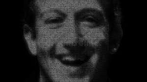 Rostro De Zuckerberg Hecho Con Números Rodando Almacen De Video