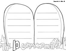 Each of the two tablets are about 8.5 x 15. Ten Commandments Coloring Pages Religious Doodles