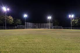 Does An Empty Baseball Field Really Need Outdoor Lighting All Night Baseball Field Outdoor Lighting Outdoor Flood Lights