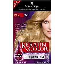 schwarzkopf keratin color anti age hair color cream 8 0