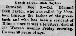 Col Edmund Dick Taylor (1802-1891)