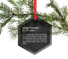 Funny Definition Of Engineer Glass Christmas Ornament Glass Christmas Tree Ornaments Glass Christmas Ornaments Christmas Ornaments