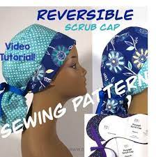 Sewing Pattern Video Tutorial For Reversible Scrub Cap With Etsy Gorros De Quirofano Puntadas De Costura Pouch