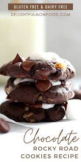 Chocolate Rocky Road Cookies Delightful Mom Food Recipe Cookie Recipes Easy Cookie Recipes Cookies Recipes Chocolate Chip