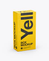 Download Paper Box Mockup 25 Angle Front View High Angle Shot In Box Mockups On Yellow Images Object Mockups