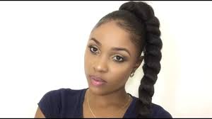 Ponytail hairstyles are comfortable, cute, and easy to do. Jumbo Braid Ponytail Kanekalon Gorilla Snot Gel Natural Hair Youtube