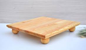 Shop with afterpay on eligible items. 30x30cm Wood Rustic Serving Tray Wooden Trays Wood Cake Stand Serving Platter Breakfast Tray Rustic Cupcake Stand Wooden Cupcake Stand Rustic Wedding Table Decorations Kitchen Dining Handmade Products