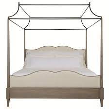Edward ii is a double canopy bed, designed by antonia astori and manufactured by driade, featuring a satin finished stainless steel and wooden structure with a solid merbau wood ba. Bernhardt Auberge King Canopy Bed With Upholstered Headboard Stuckey Furniture Canopy Beds