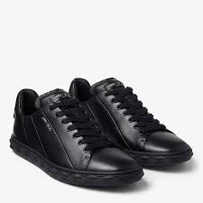 Black Nappa Leather Low-Top Trainers | DIAMOND LIGHT/M | Summer 2022  collection | JIMMY CHOO