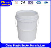 Wholesale Food Grade 1 Gallon White Plastic Buckets with Lid and Handle,  Small Plastic Buckets with Lid