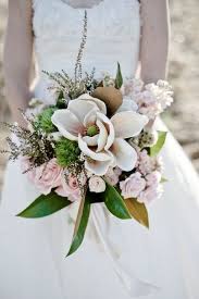Handmade, silk magnolia flower wedding bouquet, choice of color ivory, tan, or red, charm ***this bouquet is made per order. Steel Magnolias Wedding Inspiration Ruffled Flower Bouquet Wedding Wedding Bouquets Magnolias Wedding Bouquet