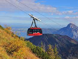 Seilbahn {feminine} das reisen mit der eisenbahn, auf schiffen oder mit der seilbahn , wie auch der schienengüterverkehr gelten in der schweiz als sehr sicher. Feuerkogel Cable Car