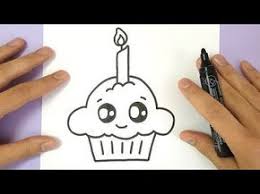 Kawaii Cupcake Zeichnen Geburtstag Youtube Cupcake Drawing Happy Birthday Doodles Happy Birthday Drawings