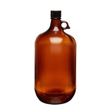 Consol medical amber glass bottle 1lt; 4 Liter Amber Glass Bottle With Ptfe Lined Cap Each
