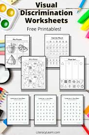 visual discrimination worksheets free printables literacy learn