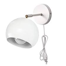 Gemini 7 1/4 high brushed nickel wall sconce. Kiven Metal Plug In Wall Sconce Light Plug In Wall Lamp Eyeball Lamp White Amazon Com Sconce Lighting Plug In Wall Lamp Plug In Wall Sconce