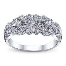 Vintage anniversary rings for her. U Two Ladies 14k White Gold Wedding Anniversary Ring With 31 Round Diamonds Wedding Anniversary Rings Wedding Rings For Women Anniversary Rings