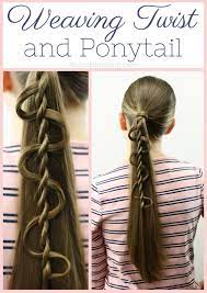 Weaving Twist And Ponytail A Great Hairstyle To Dress Up Your Ponytail Ponytail Hairstyles Dance Hairstyles Cute Hairstyles