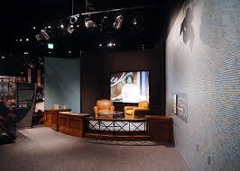 The couch is upholstered in a light yellow leather. Oprah Earned This Museum Show And It S A Potent Spectacle Nrtoday Com