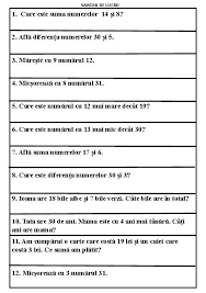 Sarcini De Lucru 1 Grade School Math Kids Education Math For Kids