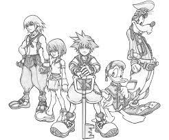 The kingdom hearts series centers around the main character sora's search for hi a huge collection of free and printable coloring pages and sheets with lots of disney characters: Kingdom Hearts Goofy Characters Heart Coloring Pages Kingdom Hearts Art Coloring Pages