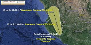 El servicio meteorológico nacional (smn) informó del nacimiento de la tormenta tropical dolores este viernes, en aguas del pacífico mexicano, la cual dejará fuertes lluvias en el país, donde la interacción de varios fenómenos meteorológicos ya ha causado al menos dos muertes. Dolores Se Desplaza Sobre Jalisco Con Vientos De Hasta 120 Km H Se Esperan Lluvias En Sinaloa
