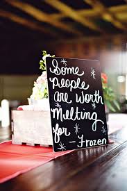 Display Love Quotes From Your Favorite Movies On Your Reception Tables Christmas Wedding Decorations Winter Wonderland Wedding Disney Wedding