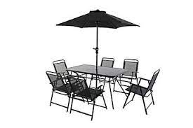 H75 x w90 x d150cm, chair: Bahama Metal 6 Seater Dining Set Diy At B Q